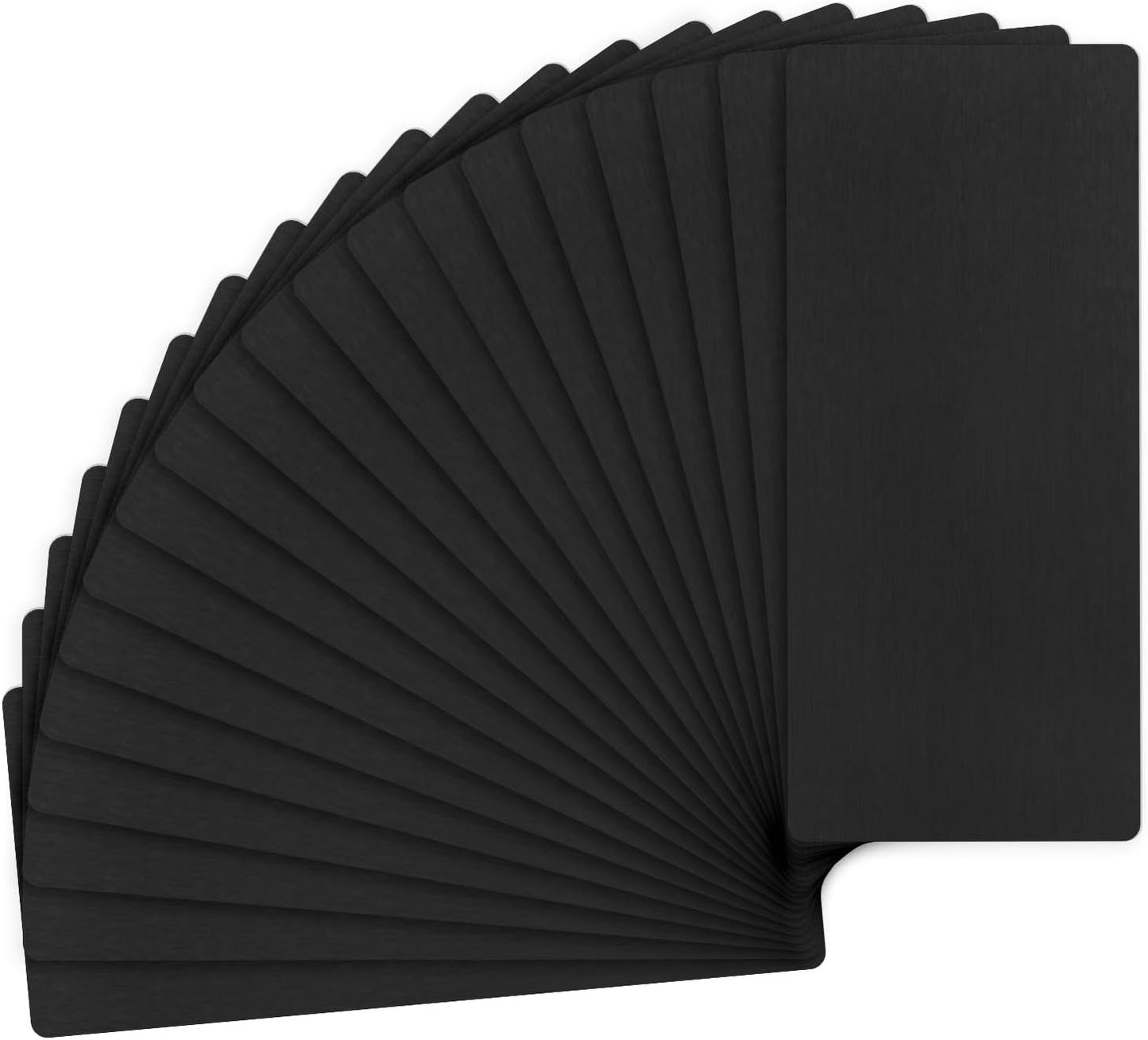 20-Pack Anodized Aluminium Laser Engraved Mount Metal Plate 2x1x0.03 Inch Engraver Blank Anodized Aluminum Sheets for DIY Laser Printing/Home/Office[Black]