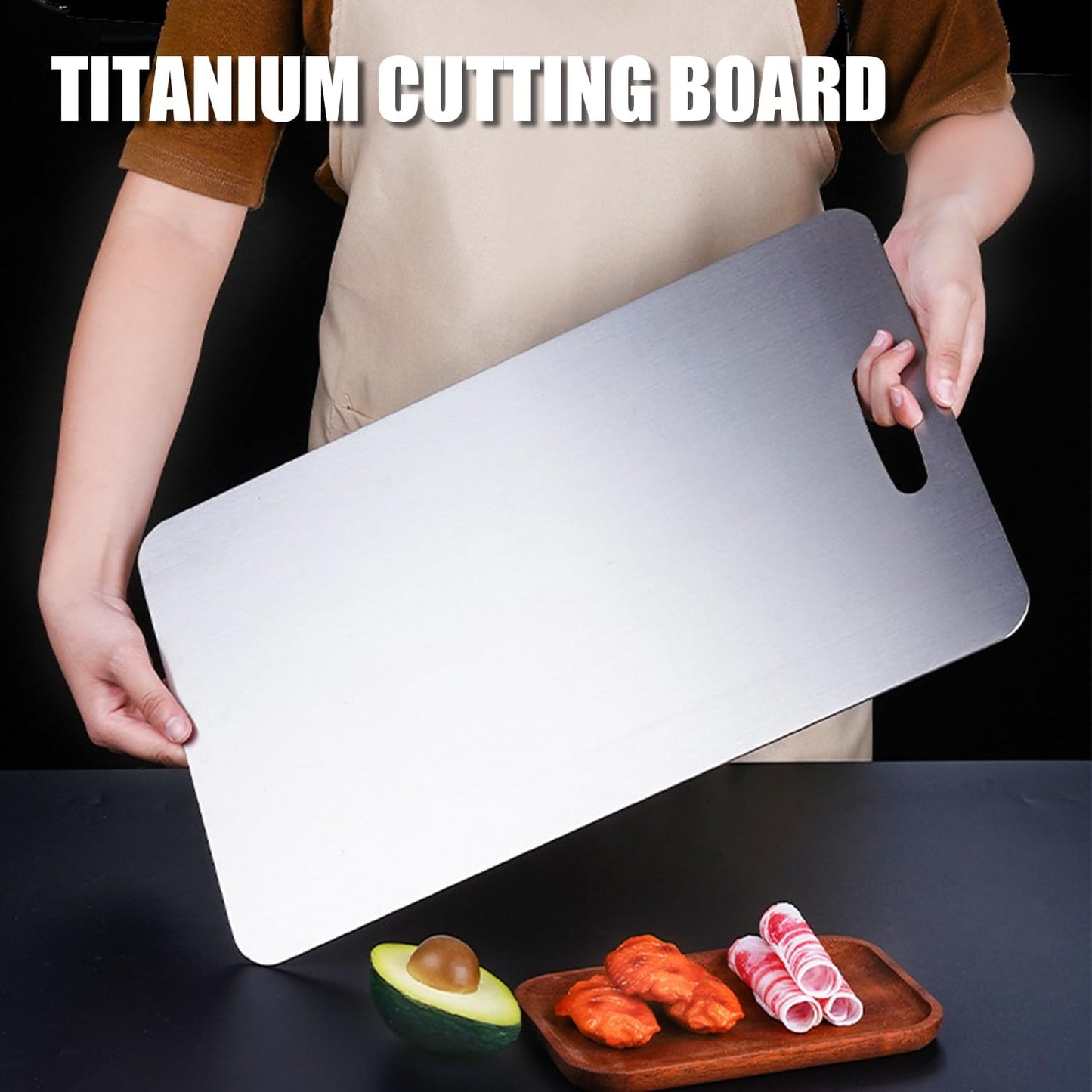 SHIRIA Titanium Cutting Board, Cutting Boards For Kitchen, Double-Sided Titanium Cutting Board for Cutting Vegetables And Meat (17 * 12 in)