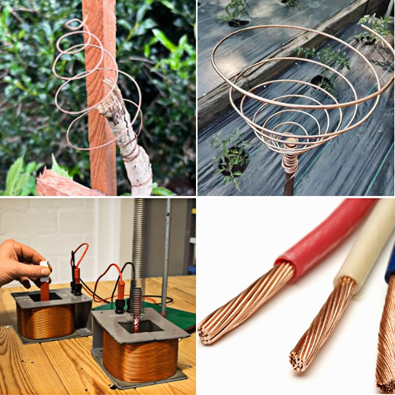 16 Gauge/1.3mm 39 Feet 5 oz 99.9% Dead Soft Copper Wire for Electroculture Gardening, Jewelry Making, Beading, Science Projects, DIY Artwork, Pure Bare Copper Wire