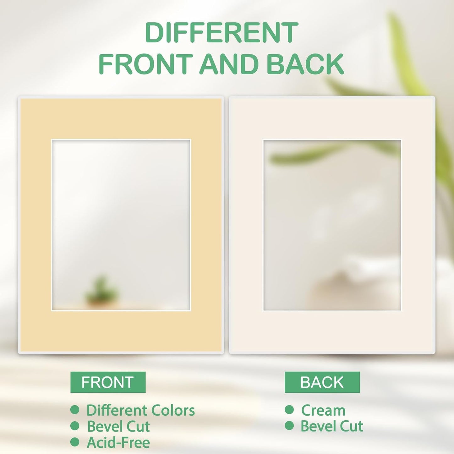 Prudiut 15 Pack 11x14 Picture Mats, Mixed Colors Frame Mattes for 8 x10 Pictures Photo Frame Mat Core Bevel Cut Mat Board Show Kit for Photos, Prints, Artworks