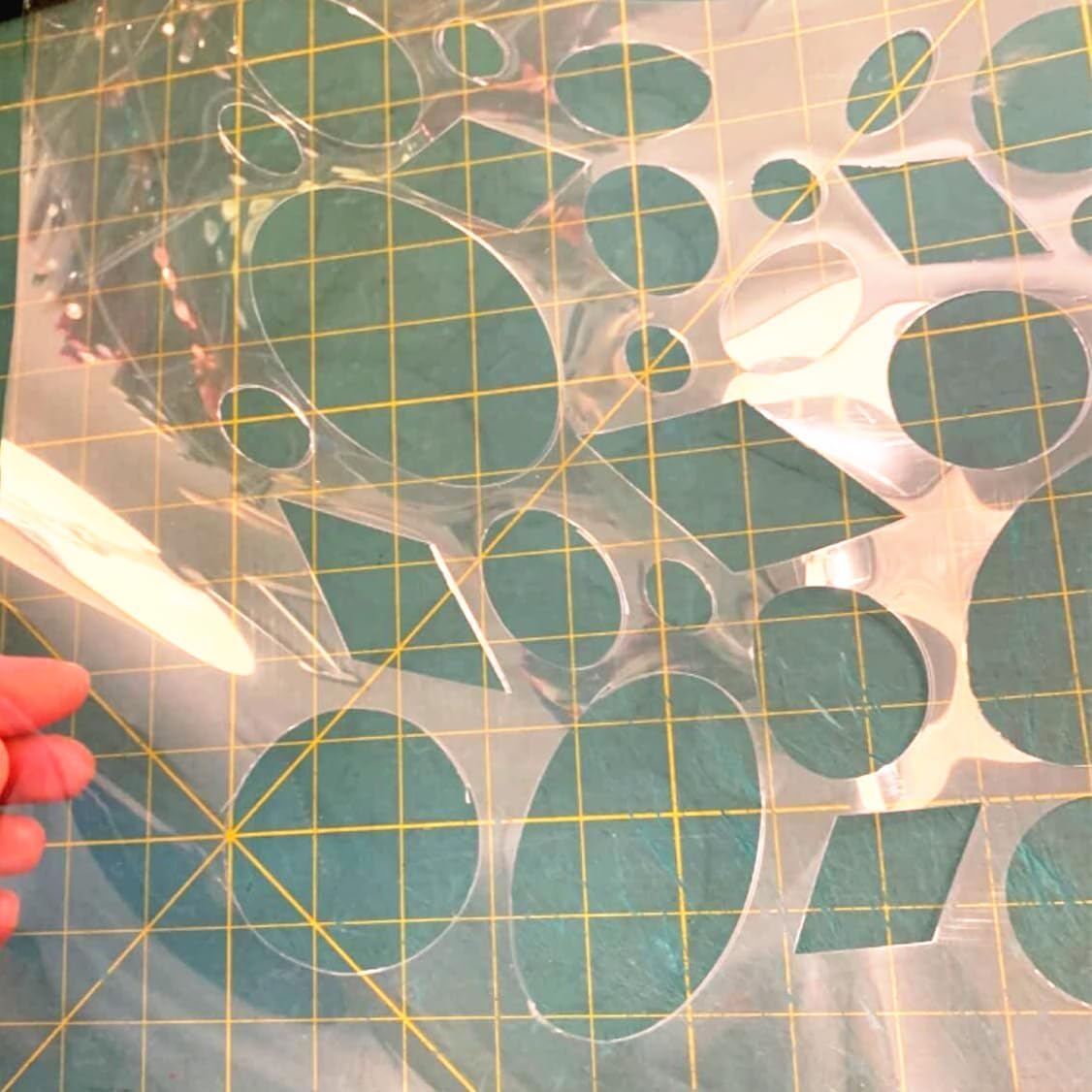 BANLTRE 5 Pack 24" x 24" 10mil/0.25mm Thick Clear Blank Stencil Sheet for Cutting,Craft Plastic Sheets (24" x 24" / 10mil)
