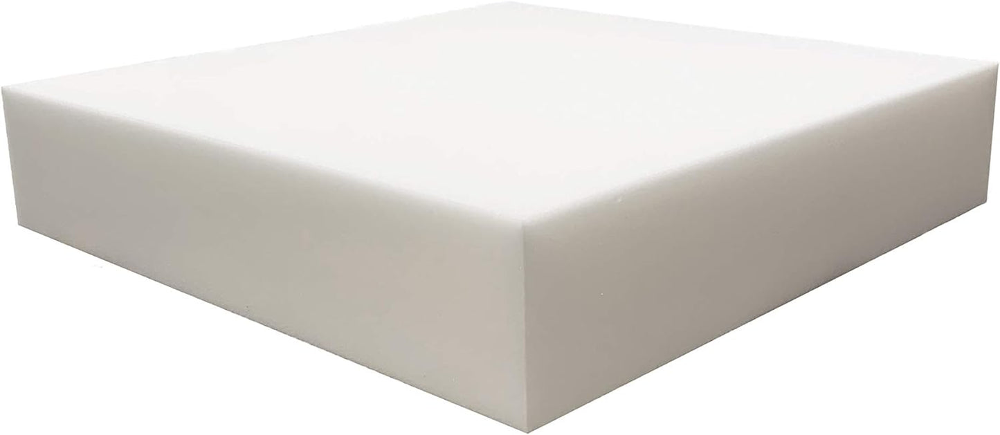 FoamRush 2" H x 24" W x 24" L Upholstery Foam Cushion High Density (Square Foam for Dining Chairs, Chair & Wheelchair Seat Cushion Replacement)