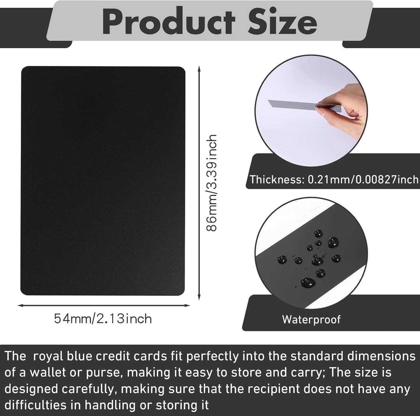 Zonon 200 Pack Engraving Aluminum Plates for CNC Engraver Laser Crafting Multipurpose Metal Metal Business Cards Sheets Engraving DIY Gift Cards 86 x 54 x 0.21 mm(Black Matte)