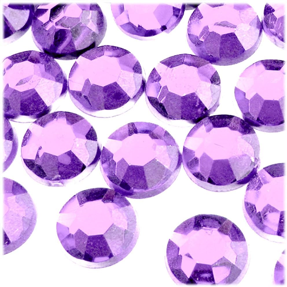 The Crafts Outlet 72pc Flatback Acrylic Rhinestones Round 20mm - Jet Black