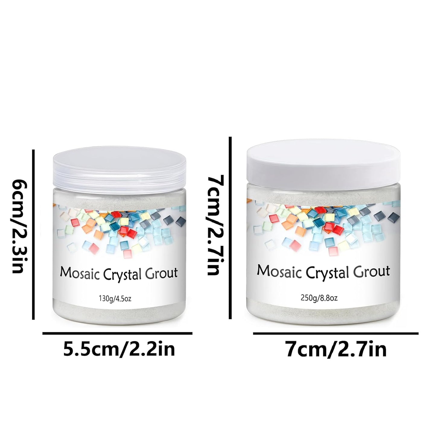 Mosaic Crystal Grout, Mosaics Tile Tools, Mosaic Tile Accessories – Essential for Handmade Grouting and Perfect for DIY Craft Projects (Translucent, 4.5oz)