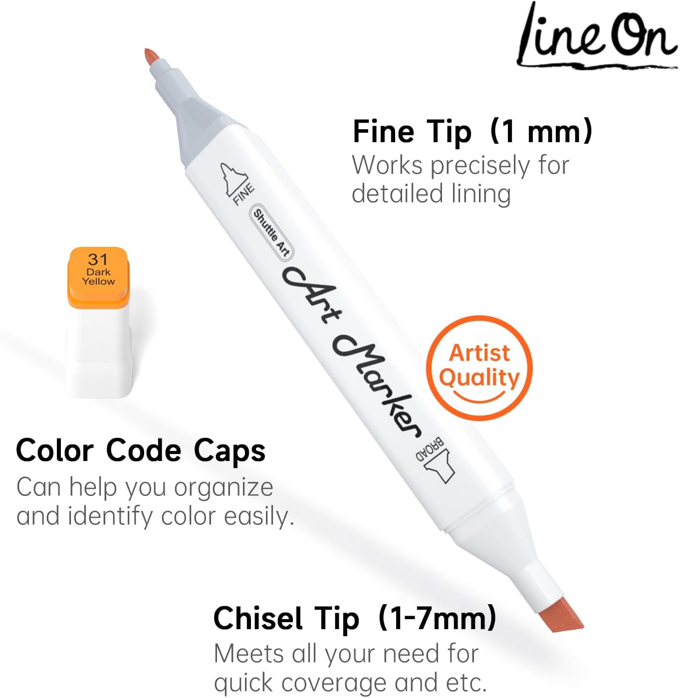 172 Colors Alcohol Based Dual Tip Art Markers, 171+1 Blender Permanent Marker Pens Plus 1 Marker Pad 1 Case Perfect for Kids Adult Artist Coloring Books Drawing Sketching and Card Making