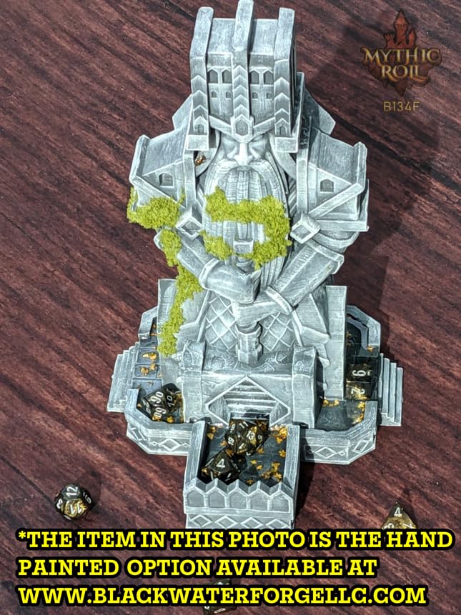 Dwarven 3D Printed Dice Tower - Baldur's Shrine by Unchained Games - Mythic Roll - Carve Your Fate in Stone with Ancestral Echoes and Valor! (21.) Silk-Dwarven Bronze)