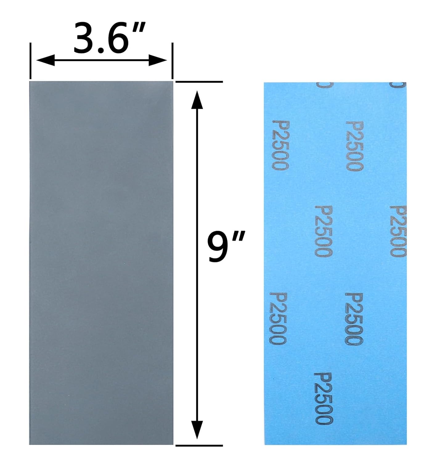 30Pcs 9 x 3.6 Inchs 2500 Grit Wet and Dry Handmade Universal Sanding Sheets, Suitable for Woodworking Furniture/Automobiles/Metal/Lacquer Polishing Sandpaper