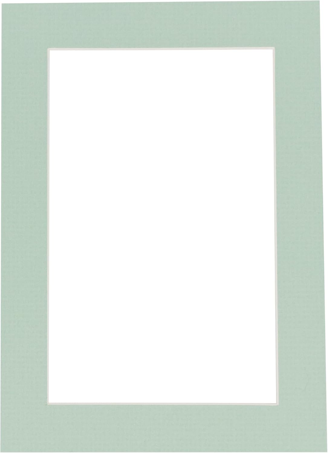 8x10 Mat Bevel Cut for 5x8 Photos - Acid Free Honeydew Green Precut Matboard with Backing Board and Crystal Clear, Self Seal Photo Mat Bag - for Pictures, Photos, Framing - 4-ply Thickness