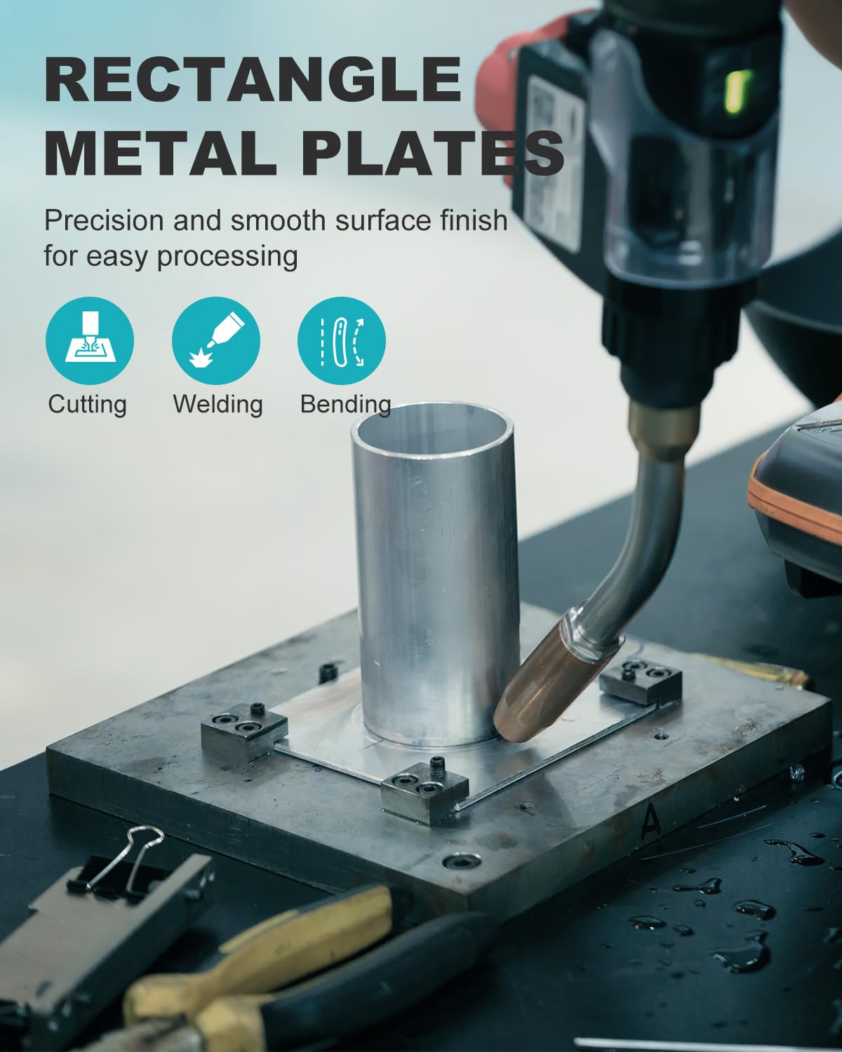 4 Pcs 16 Gauge Steel Sheets Metal Cold Rolled Steel Plate, 12" x 8" Weldable Metal Sheet for DIY Craft Projects, Industrial, Professional