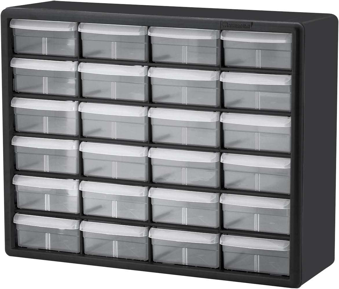 Akro-Mils 24 Drawer Hardware, Craft and Office Supply Storage Cabinet Bundle (2-pack)