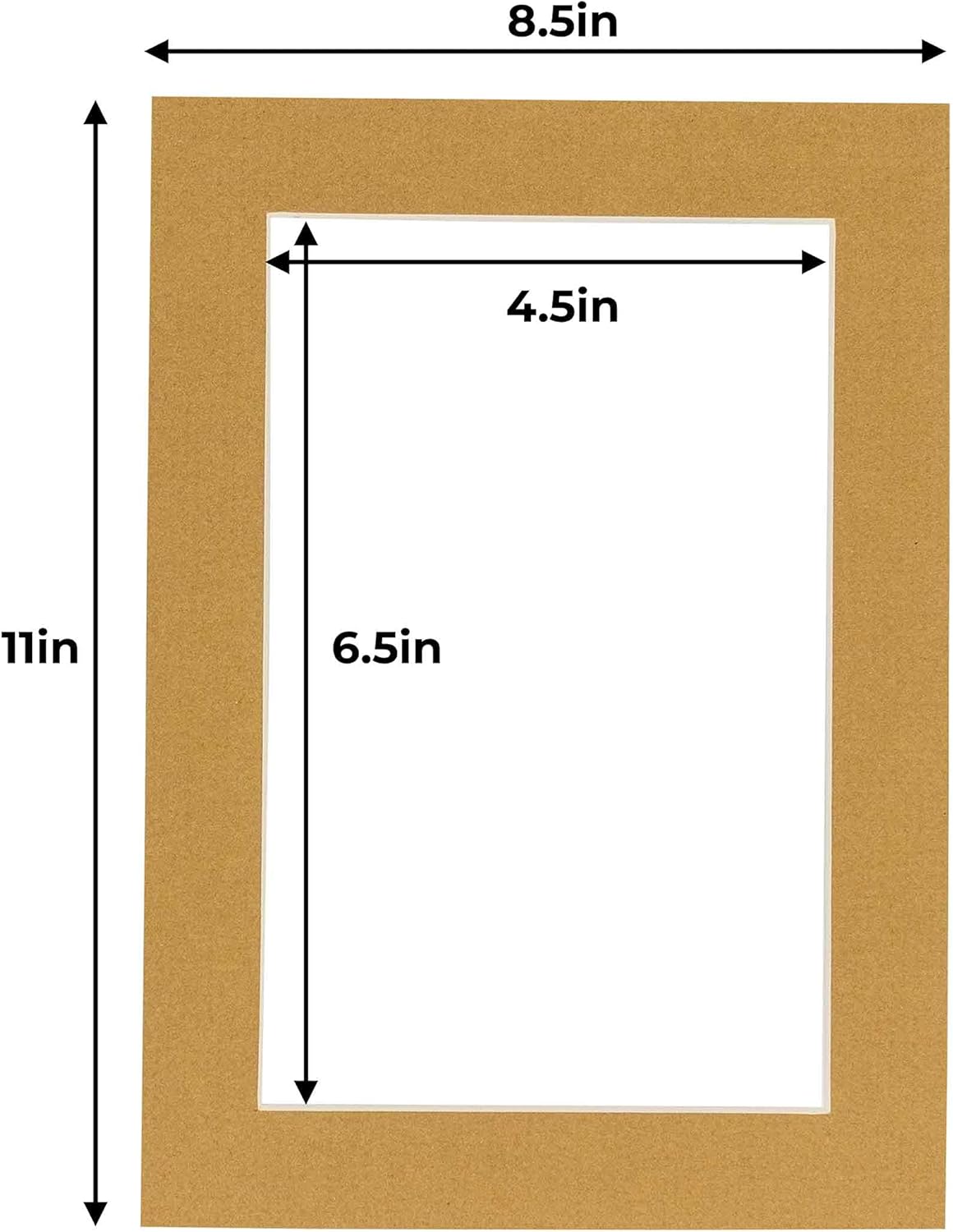 5x7 Mat for 8.5x11 Frame - Precut Mat Board Acid-Free Show Kit with Backing Board, and Clear Bags Rattan Beige 5x7 Photo Matte Made to Fit a 8.5x11 Picture Frame Matboard for Framing, Pack of 10 Mats
