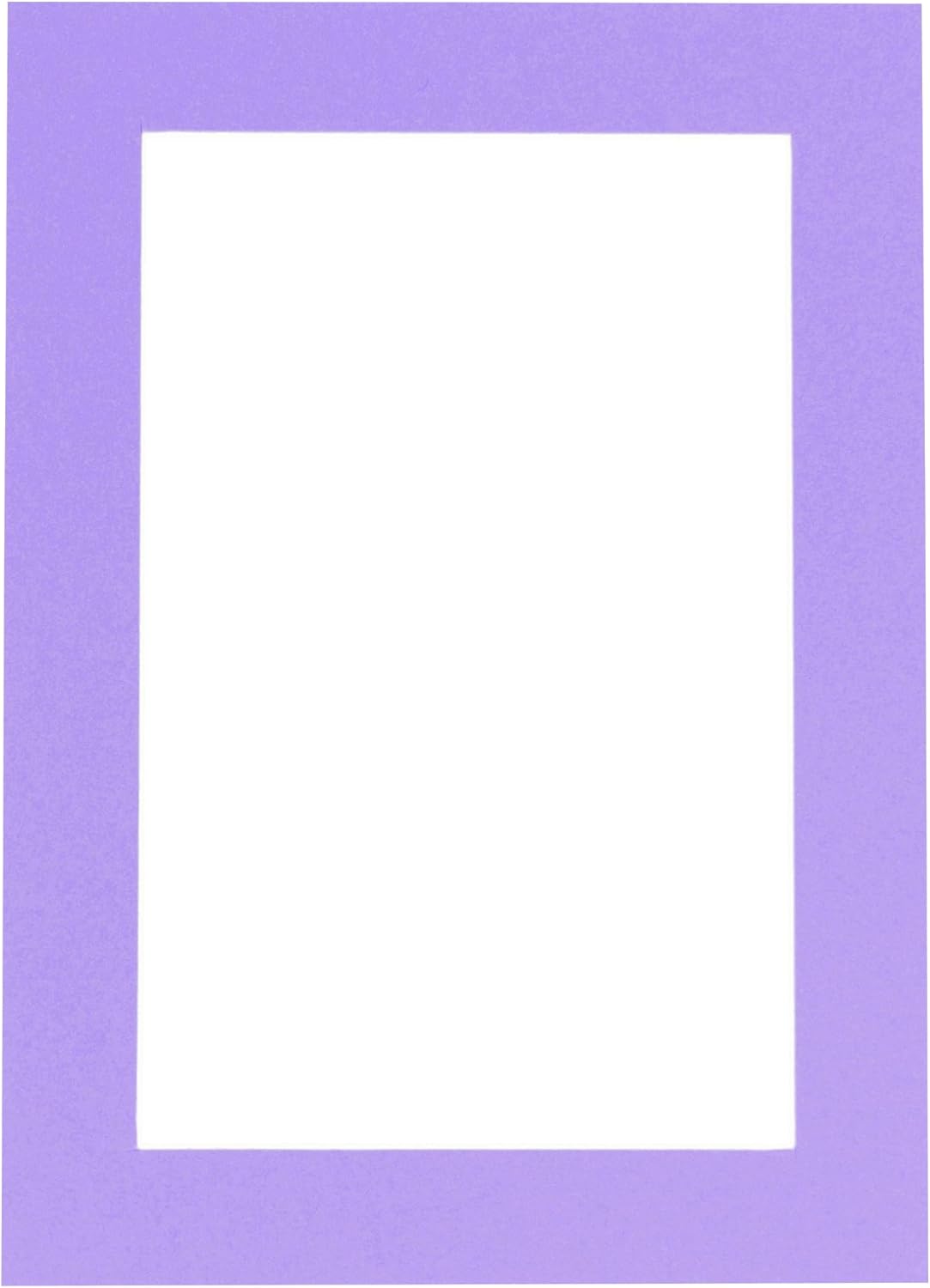 5x7 Mat for 8.5x11 Frame - Precut Mat Board Acid-Free Show Kit with Backing Board, and Clear Bags Light Purple 5x7 Photo Matte Made to Fit a 8.5x11 Picture Frame Matboard for Framing, Pack of 1 Mat