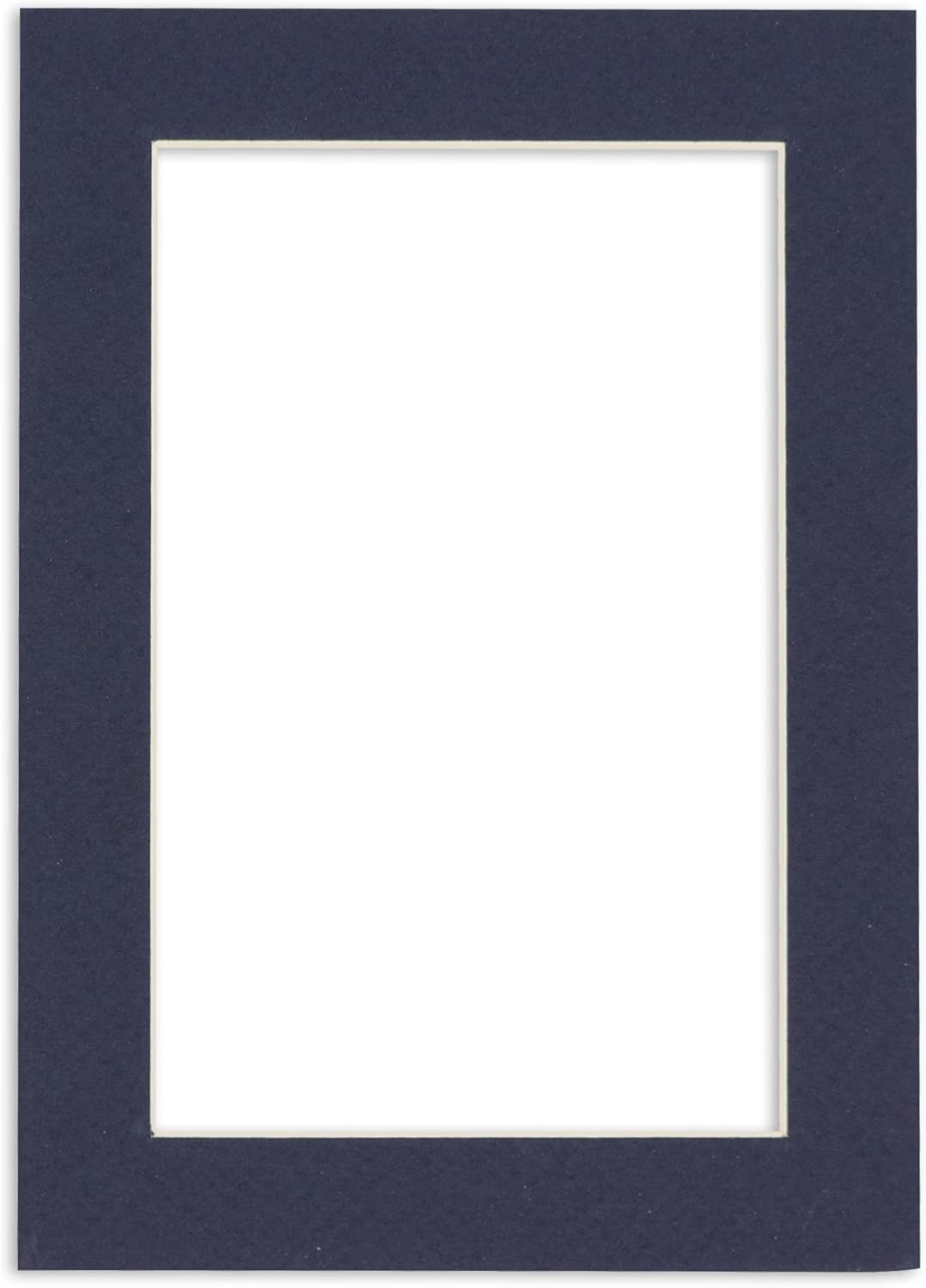 8x10 Mat Bevel Cut for 5x8 Photos - Acid Free Navy Precut Matboard With Backing Board and Crystal Clear, Self Seal Photo Mat Bag - For Pictures, Photos, Framing - 4-ply Thickness