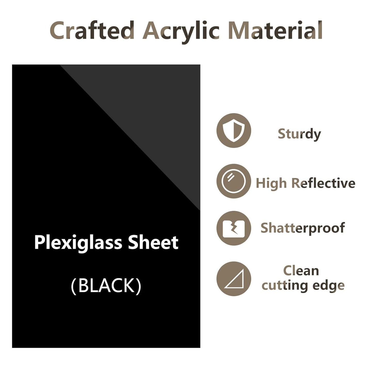 Egofine 12" x 16" Black Plexiglass Sheets 20 Pack 0.04 Inch Cast Acrylic Sheet Thick for DIY Craft Projects, Painting, Photography, Sign, Display Stand, Home Decor, Easy to Cut