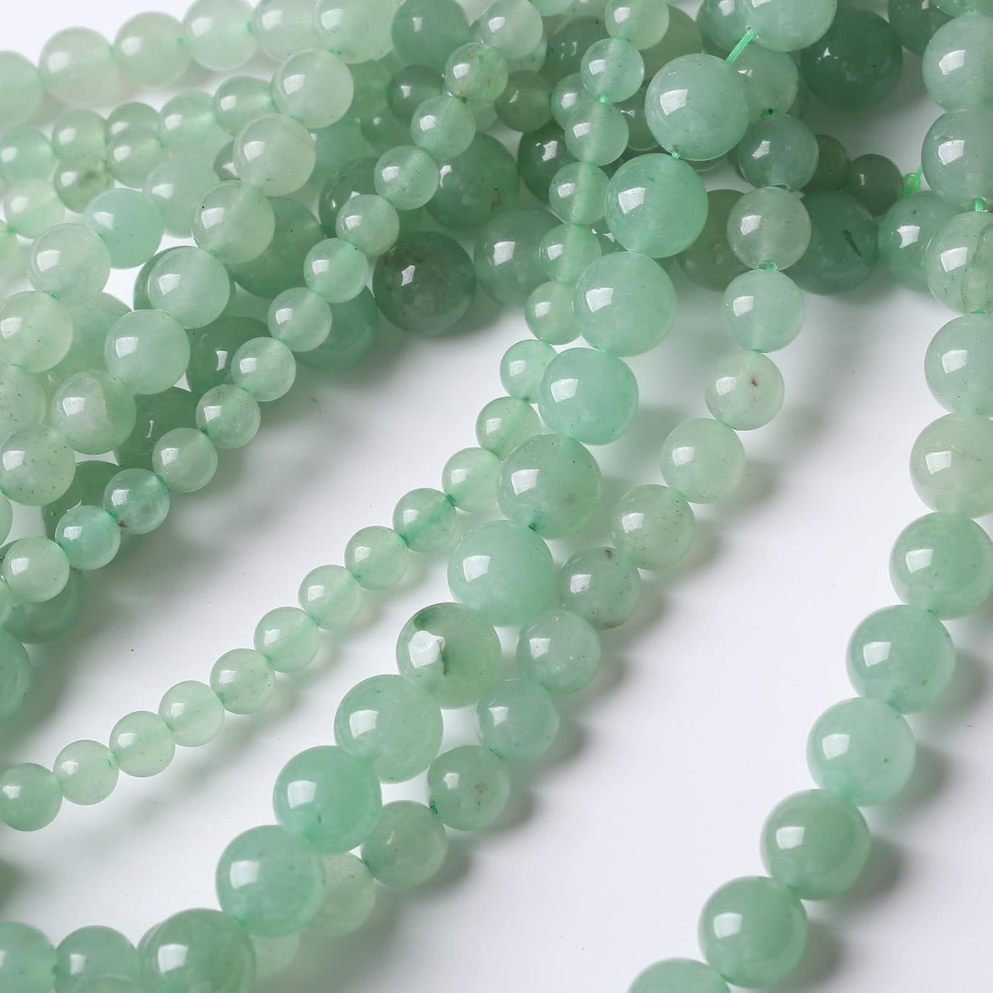 36PCS 10MM Natural Green Aventurine Stone Beads Energy Healing Beads for DIY Jewelry Bracelet Necklace Making for Jewelry Making15Inch…
