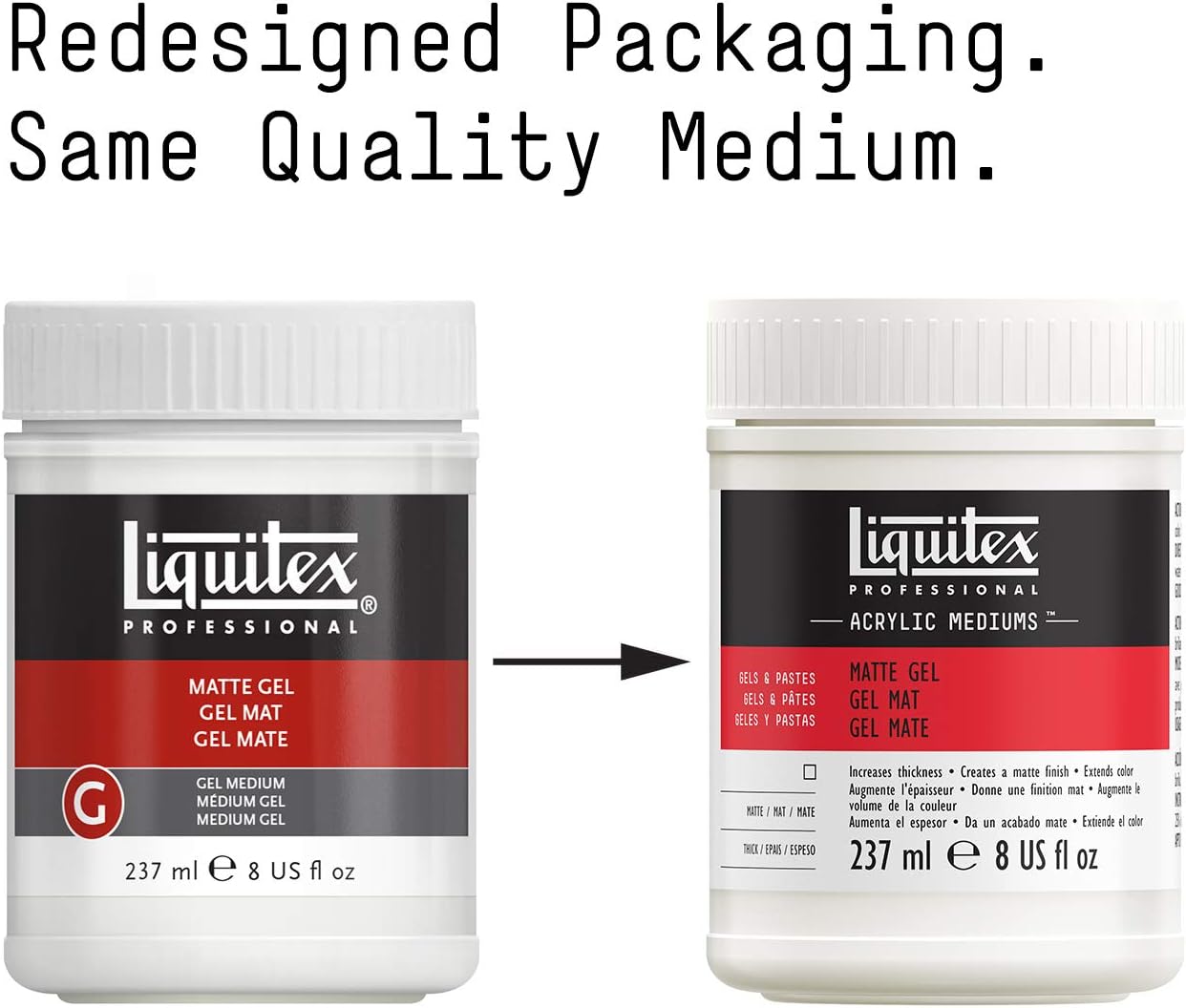 Liquitex Professional Matte Gel Medium, 237ml (8-oz)