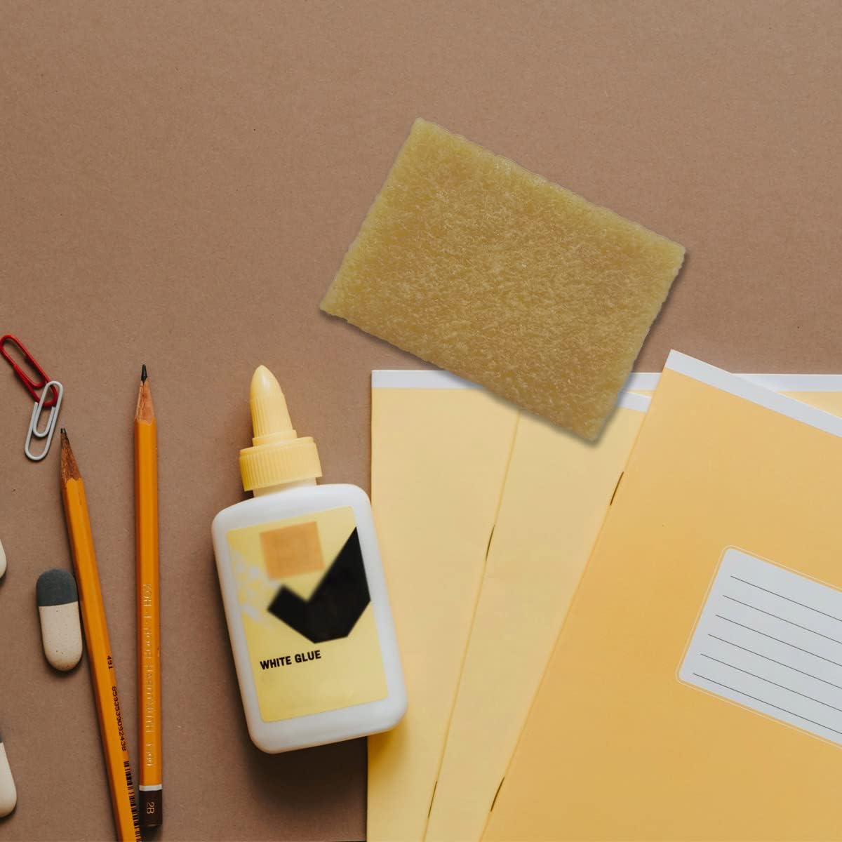 6PCS Rubber Cement Eraser - Glue Runner & Residue Pick-Up Eraser for Removing Adhesive & Residues from Paper, Plastic & More