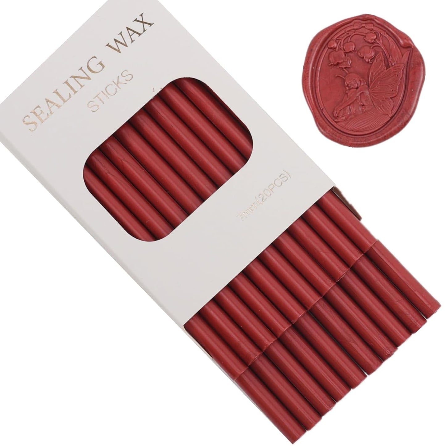 20pcs Maroon Red Wax Seal Sticks for Wedding Invitations & Envelope Sealing