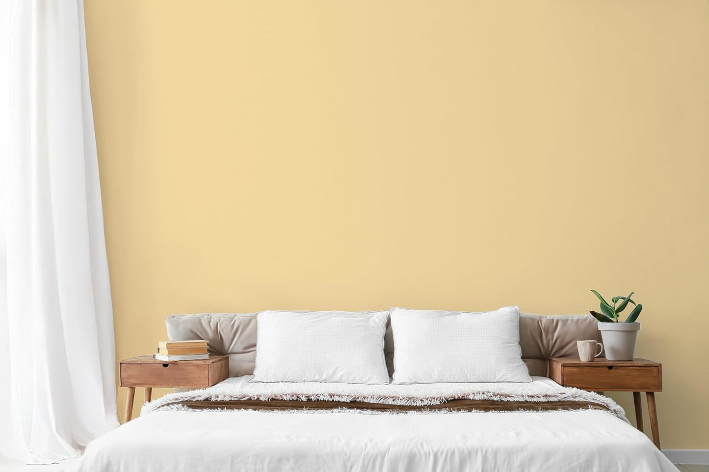 EVOLVE Paint & Primer: Environment-friendly, Low Sheen with One-coat Coverage for Interior & Exterior surfaces (Honey Yellow, 1-Gallon)