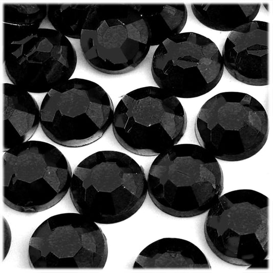 The Crafts Outlet 72pc Flatback Acrylic Rhinestones Round 20mm - Jet Black