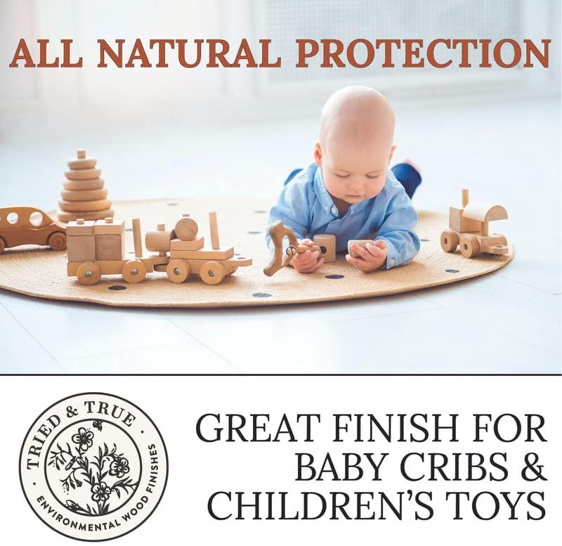 Tried & True Superior Varnish Oil Wood Finish, Pint - Natural Pine Resin & Linseed Oil, Ideal for Interior Furniture, Tables, Countertops - Non-Toxic, Scratch Resistant & Durable