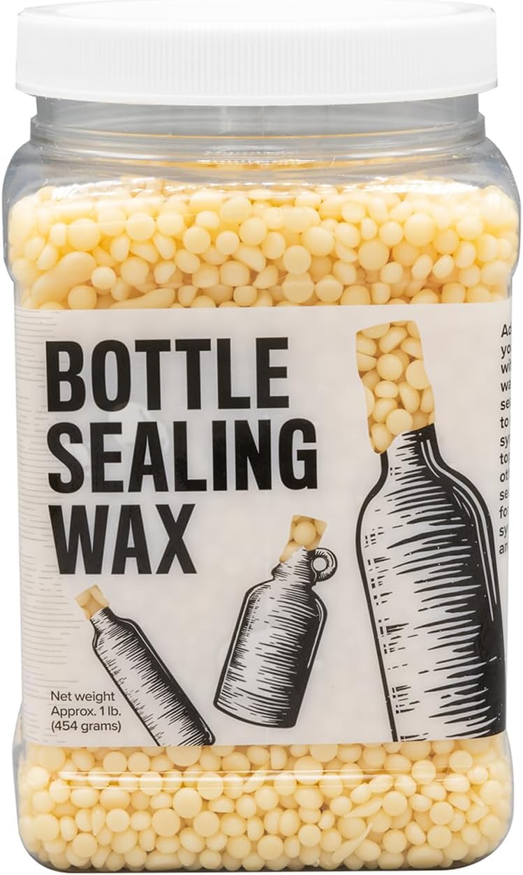 Blended Waxes, Inc. Bottle Sealing Wax, Pastille Wax Seal Beads For Wine, Beer, and Liquor Bottle Sealing, Seals Between 25-30 Bottles, 1 lb, Honey