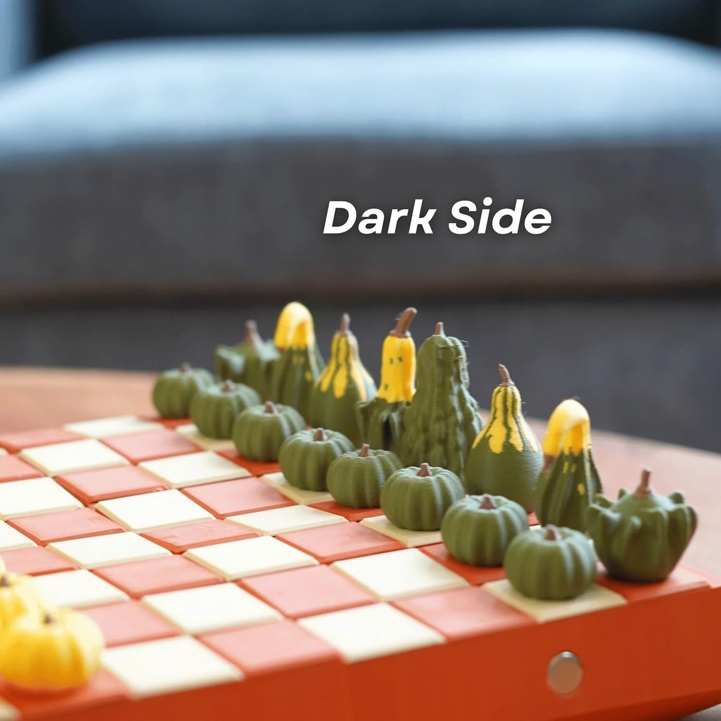 Pumpkin Game Set: Magnetic Chess Checkers, Dice Tower, Cribbage, Card Holder, Forgecore Gourd Games, Gourd Gambit Pumpkin Chess Expansion Pack, 3D Printing Portable Adult Pumpkins Board Game Set(#2)