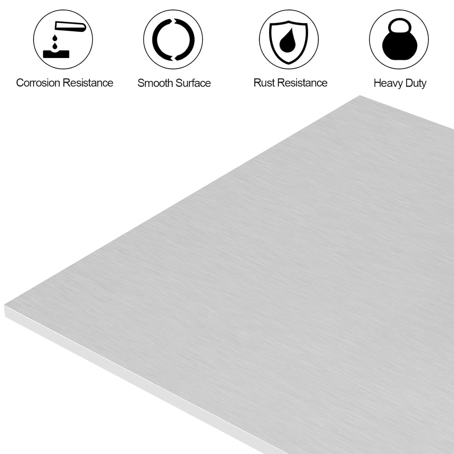 6061 T651 Aluminum Sheet Metal 12 x 12 x 1/4 (0.25”) Inch, Flat 6MM Aluminum Metal Plate for Crafting, Industrial, Double-Side Protective Film