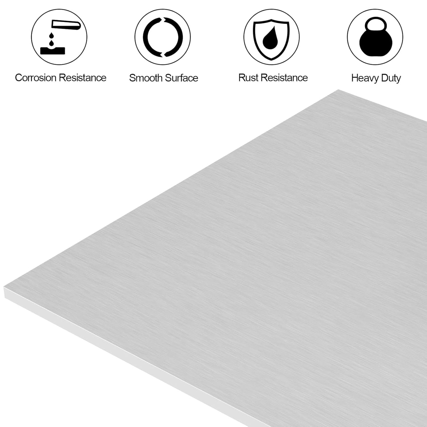 6061 T651 Aluminum Sheet Metal 8" x 12" x 1/4"(6MM) Flat Plain Thick Aluminum Plate Covered with Protective Film, 6MM Heat Treatable Rectangle Aluminum Metal Plate for Crafting, Industrial