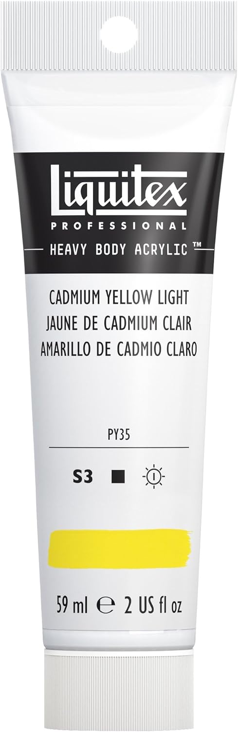 Liquitex Professional Heavy Body Acrylic Paint, 2-oz (59ml) Tube, Cadmium Yellow Light