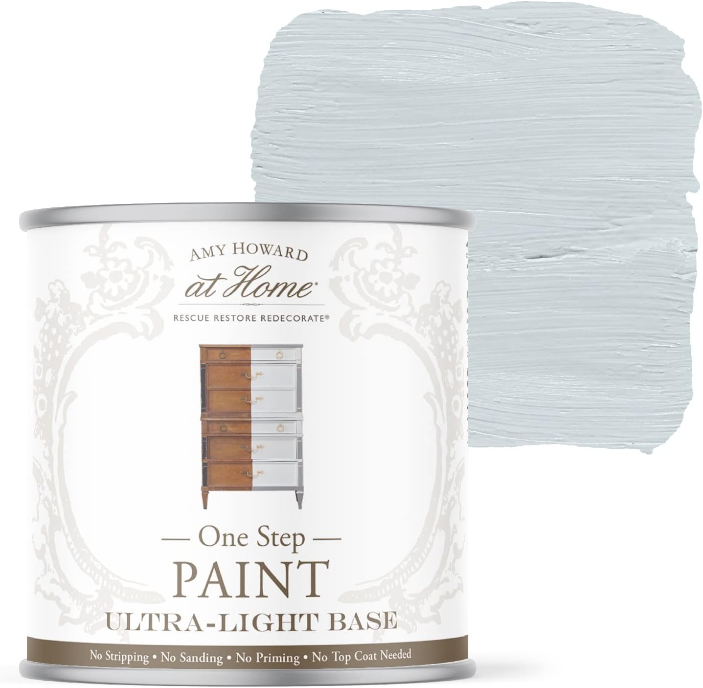 AMY HOWARD AT HOME Chalk-Based One Step Paint for Furniture, Cabinetry, Decor, Finish, and More | No Stripping, Sanding, or Priming | Ultra-Light Base | 32 Ounce | Robins Egg