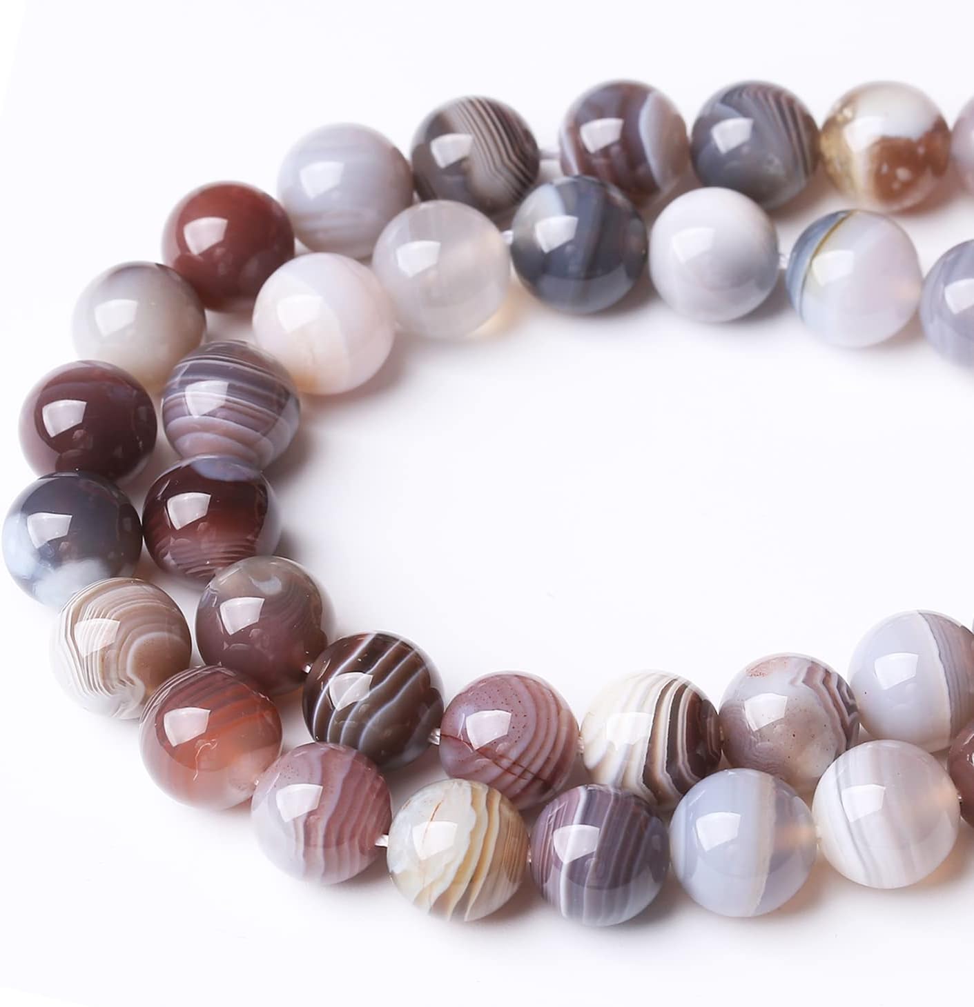 60PCS 6MM Red Coffee Agate Beads-Multicolo Stone Beads Energy Healing Beads for DIY Jewelry Bracelet Necklace Making for Jewelry Making15Inch