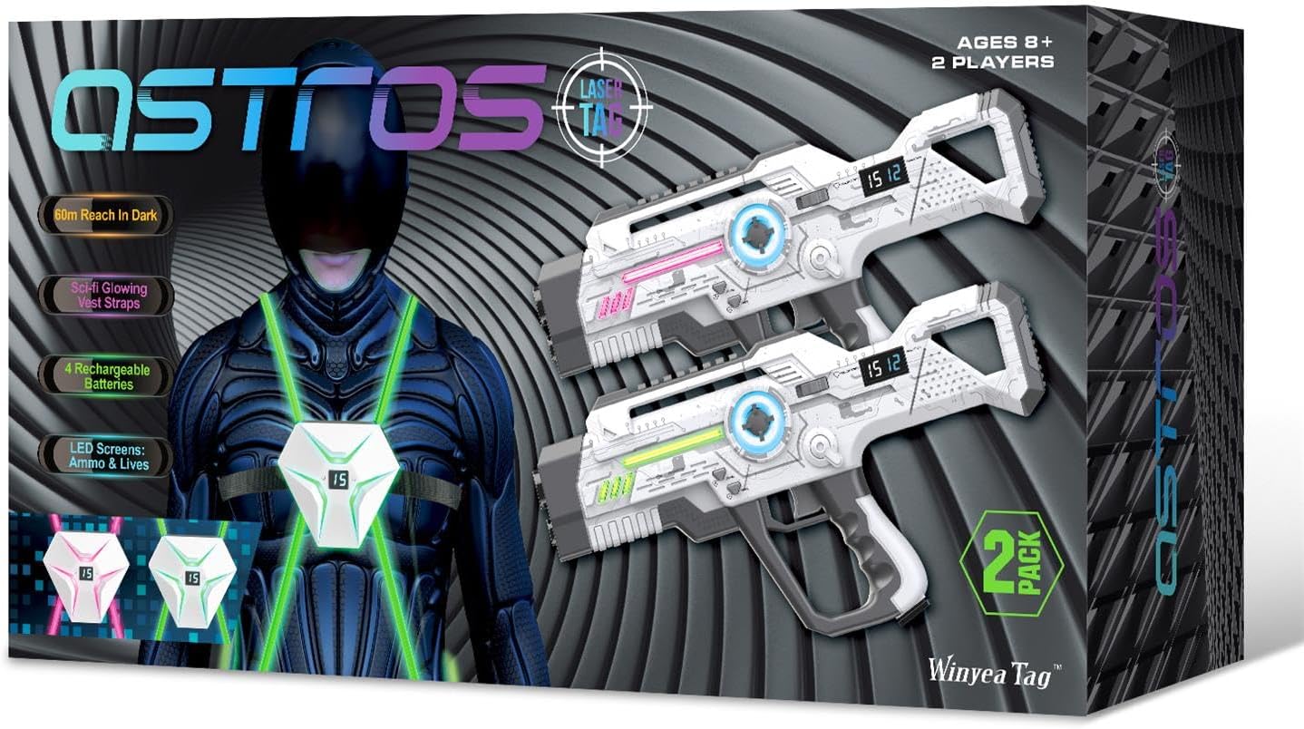 Laser Tag Rechargeable, Lazer Tag Game Set of 2 for Kids Indoor & Outdoor Play, Gift Ideas for Kids Teens and Adults, Cool Toys for Teenage Ages 8 9 10 11 12+Year Old Boy & Girls
