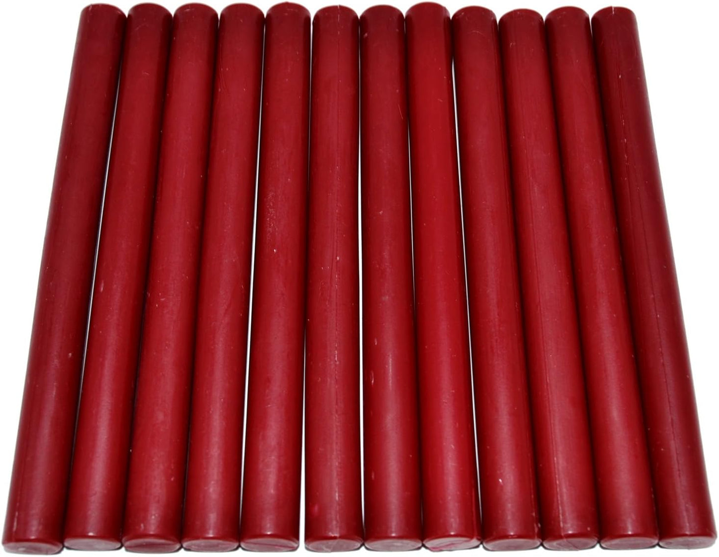 TELOSMA Matte Dark Red Glue Gun Sealing Wax Sticks Wax Seal Rod for Sealing Wine Bottle - 12 Sticks