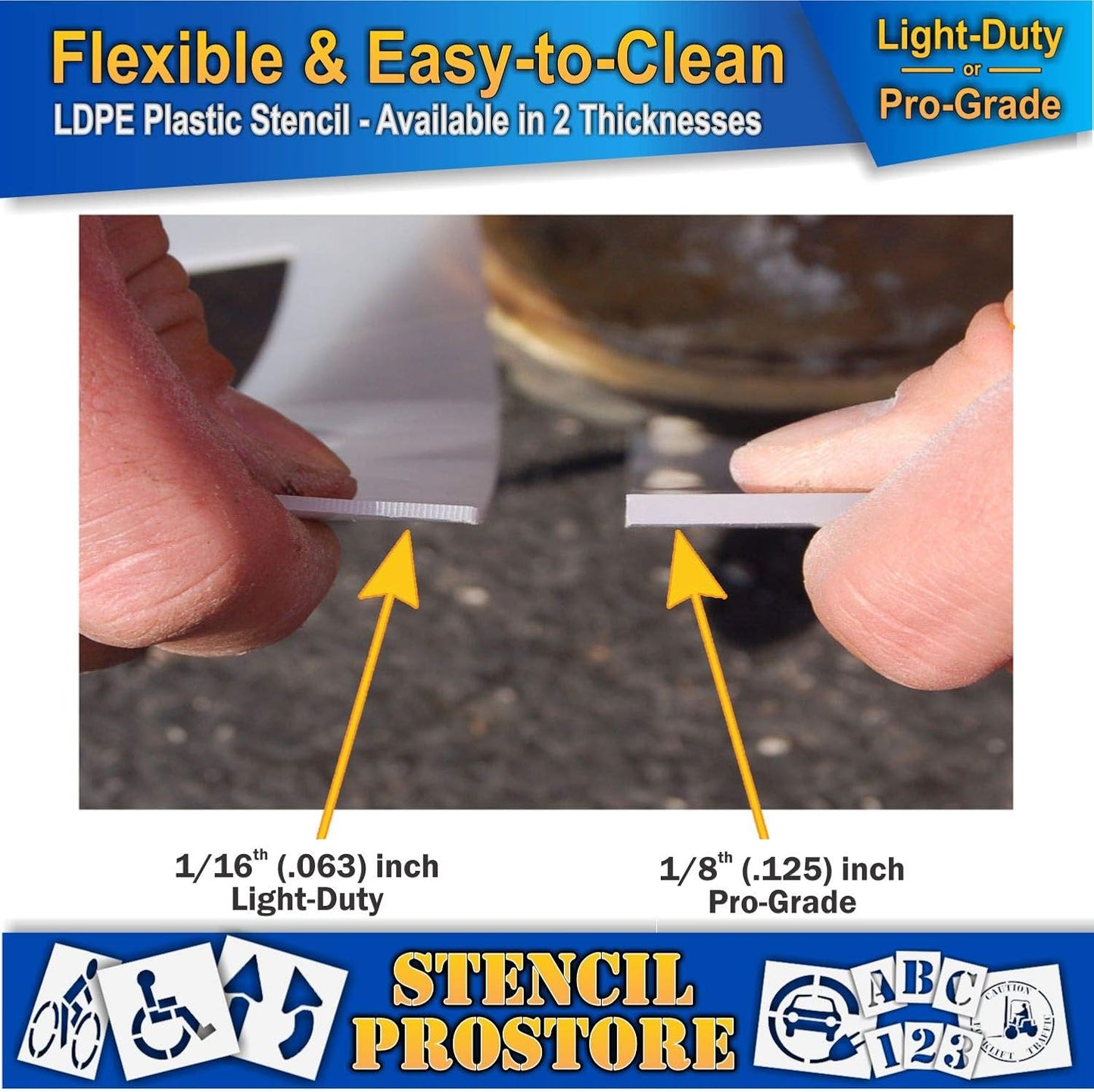 Pavement Stencils - 36 in - Electric Vehicle Silhouette with Plug and EV Letters - 35'' x 41'' x 1/8" (128 mil) - Pro-Grade