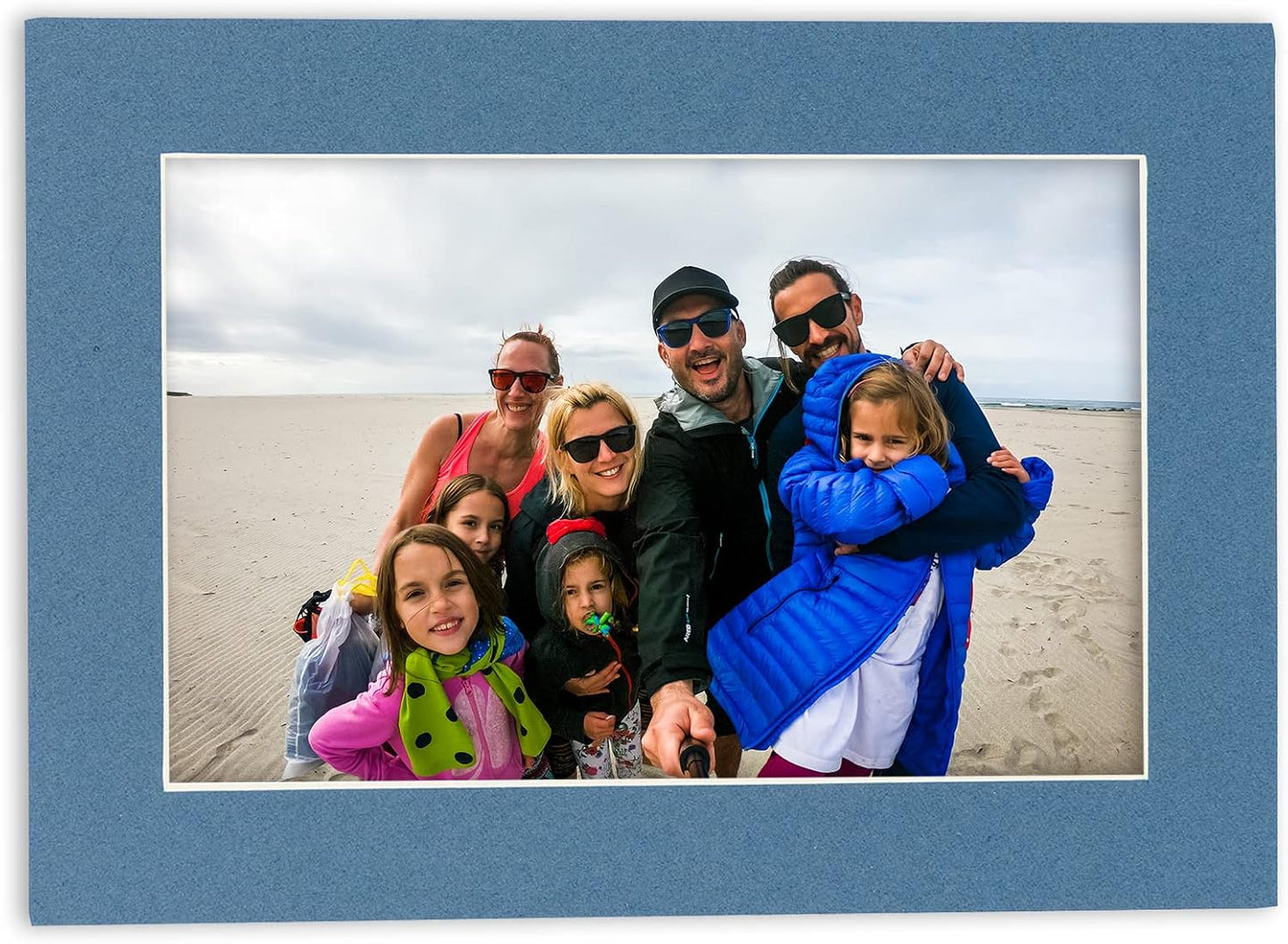 5.5x8.5 Mat for 8.5x11 Frame - Precut Mat Board Acid-Free Mixed Colors 5.5x8.5 Photo Matte For a 8.5x11 Picture Frame, Matboard for Family Photos, Show Kits, Art, Picture Framing, Pack of 10 Mats