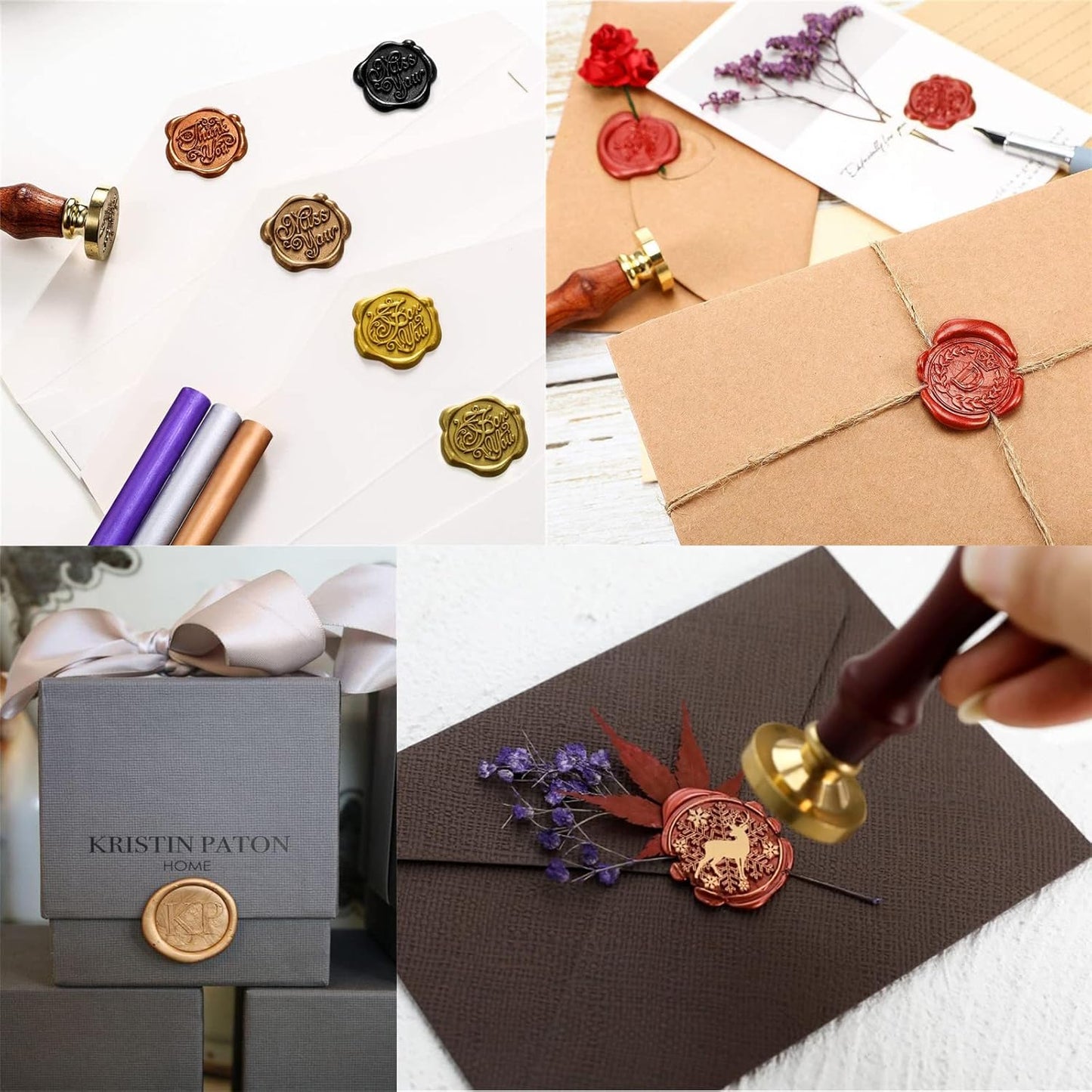 6 Pieces Sealing Wax Sticks with Wicks for Letter Seal Wax Stamp,Wedding Invitations, Packaging Decoration,Christmas Gift Ideas (Blue)
