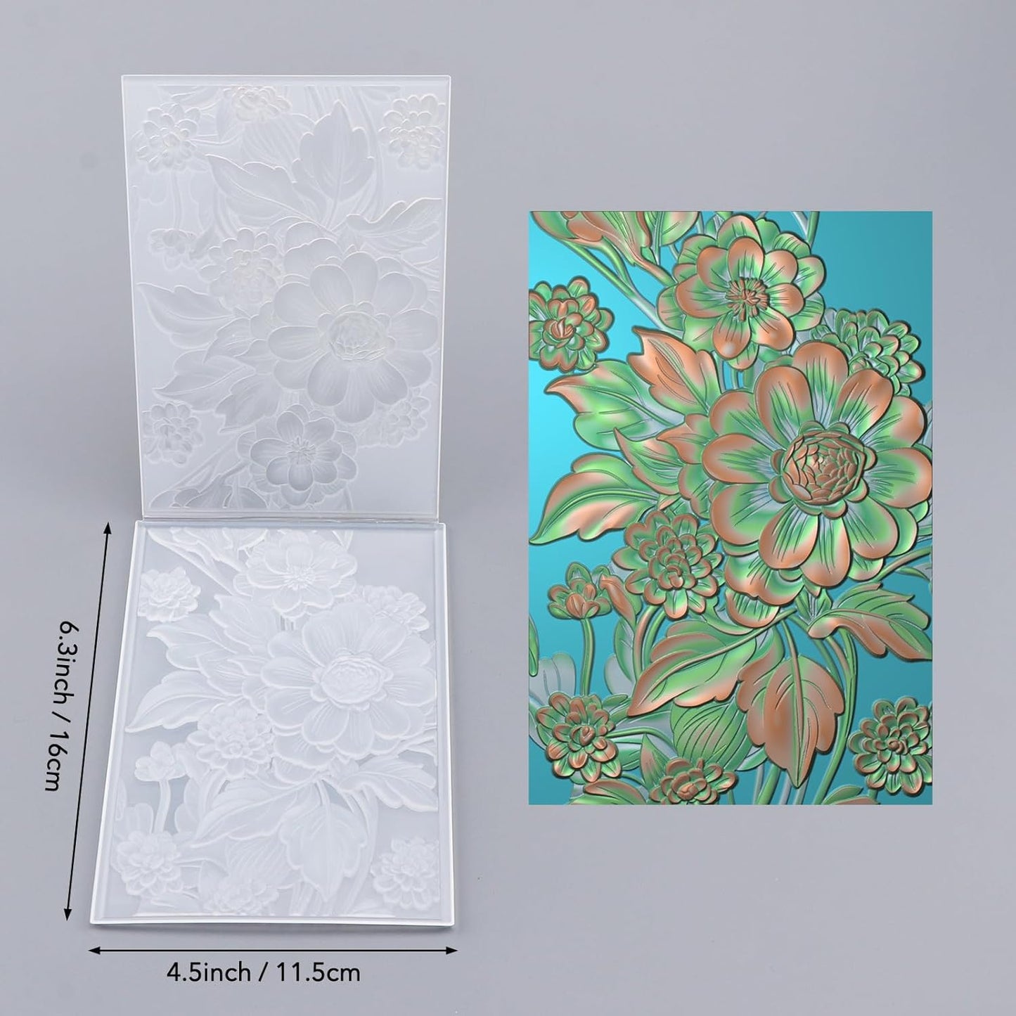 BAOFALI 3D Embossing Folder for Card Making Texture Fades Blossom Bloom Floral Plastic Embossing Folder Template for DIY Scrapbooking Paper Card Making Paper Card Embossing Stencil