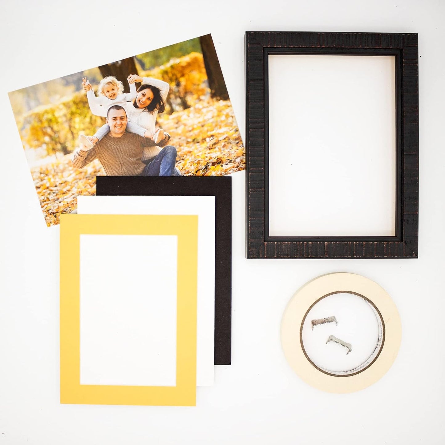 Poster Palooza 8.5x11 Mat Bevel Cut for 7x9 Photos - Acid Free Chamois Yellow Precut Matboard - For Pictures, Photos, Framing - 4-ply Thickness