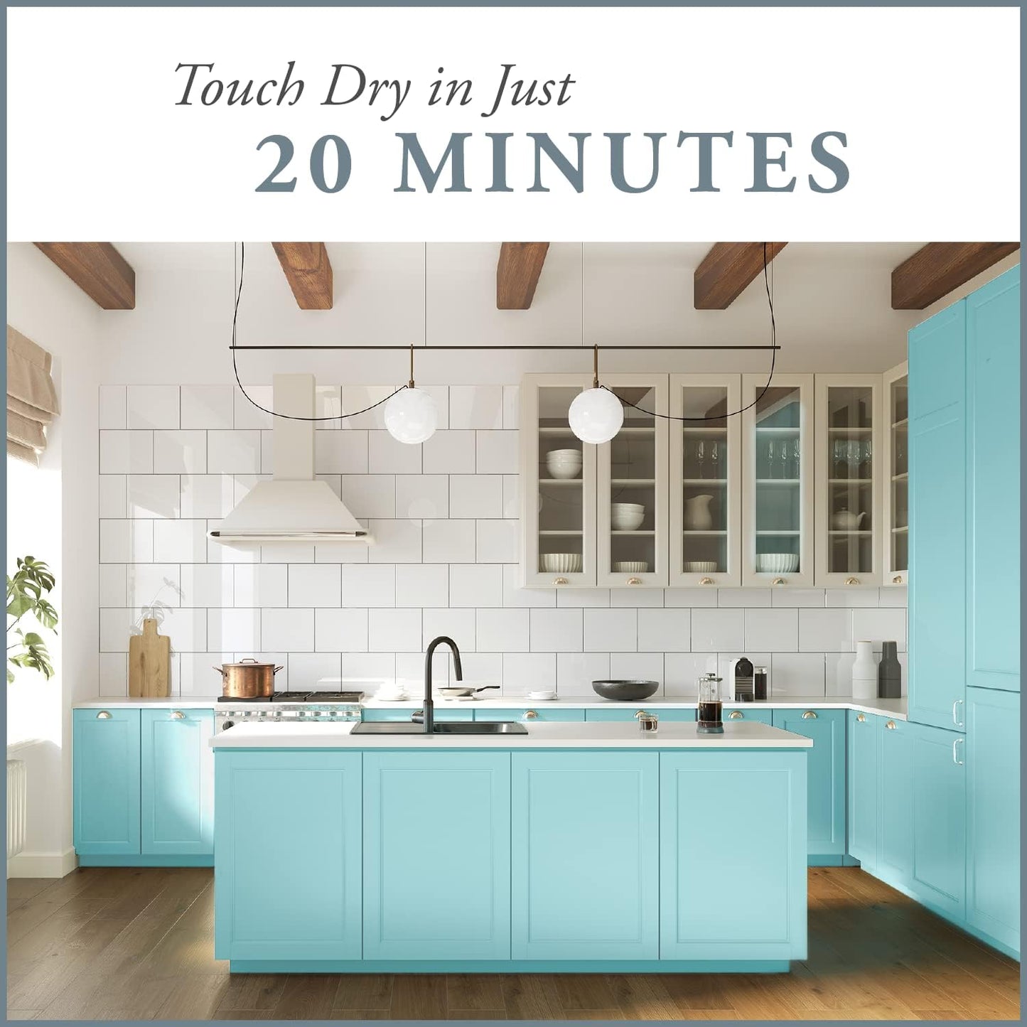 AMY HOWARD AT HOME Chalk-Based One Step Paint for Furniture, Cabinetry, Decor, Finish, and More | No Stripping, Sanding, or Priming | Ultra-Light Base | 16 Ounce | Tick Tock