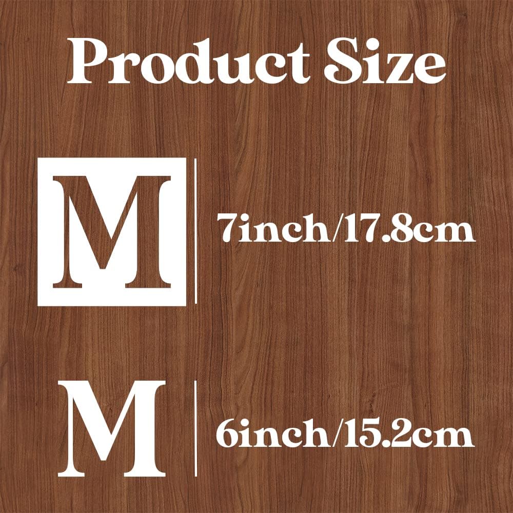7inch Letter Stencils for Painting on Wood,Alphabet Stencils Drawing Stencil Letters Numbers Stencils for Wall Wood Signs Home Porch