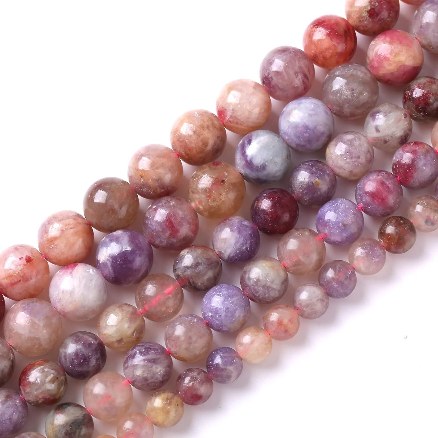 45pcs 8mm 5A Natural Pink Tourmaline Stone Beads Round Loose Spacer Healing Energy Beads for Jewelry Making DIY Bracelets Necklaces 15" (8mm, Pink Tourmaline)