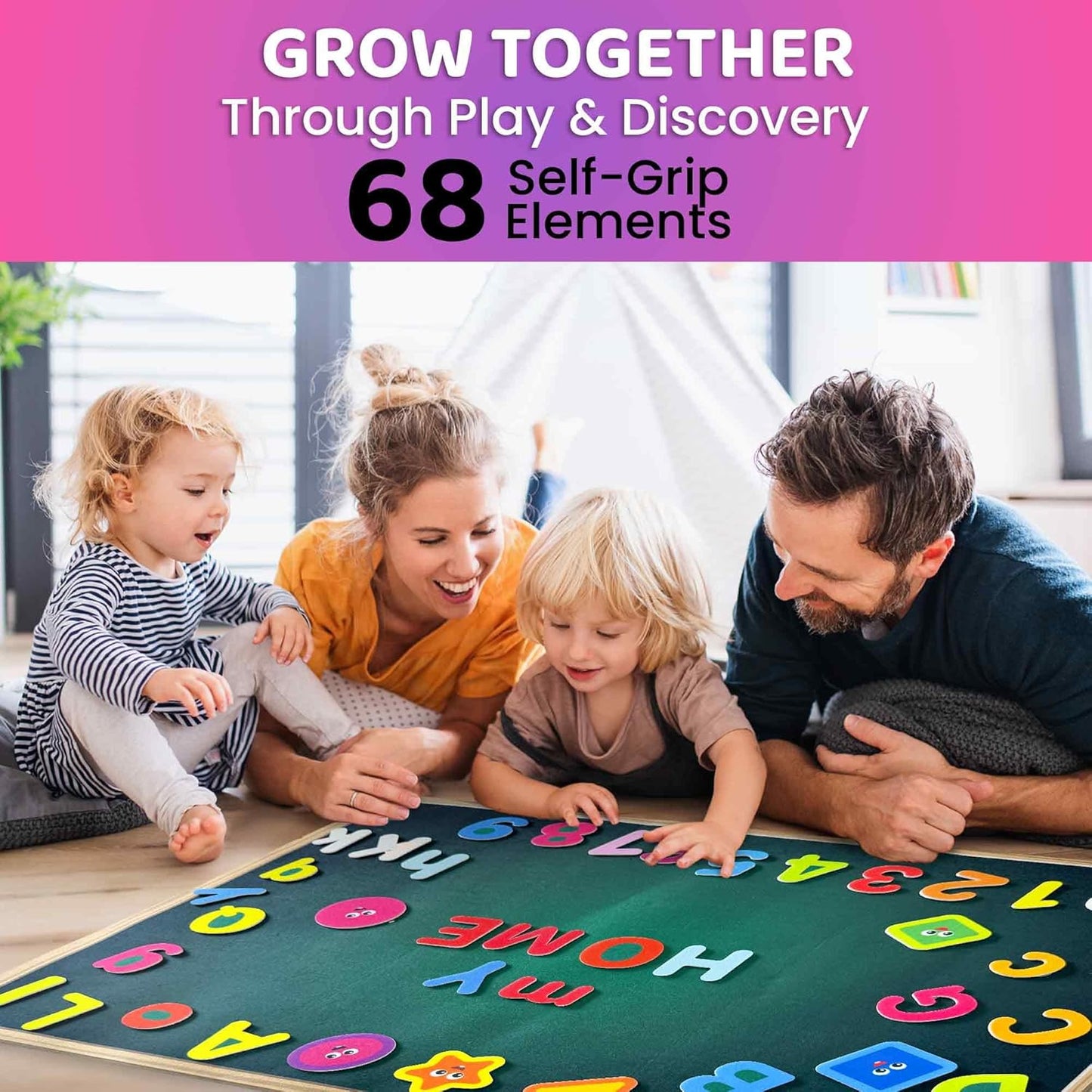 QUOKKA ABC Felt Board for Kids 3-5 Years Old - Social Emotional Preschool Learning Activities for Ages 3-4 - Educational Flannel Toy Speech Therapy Gift