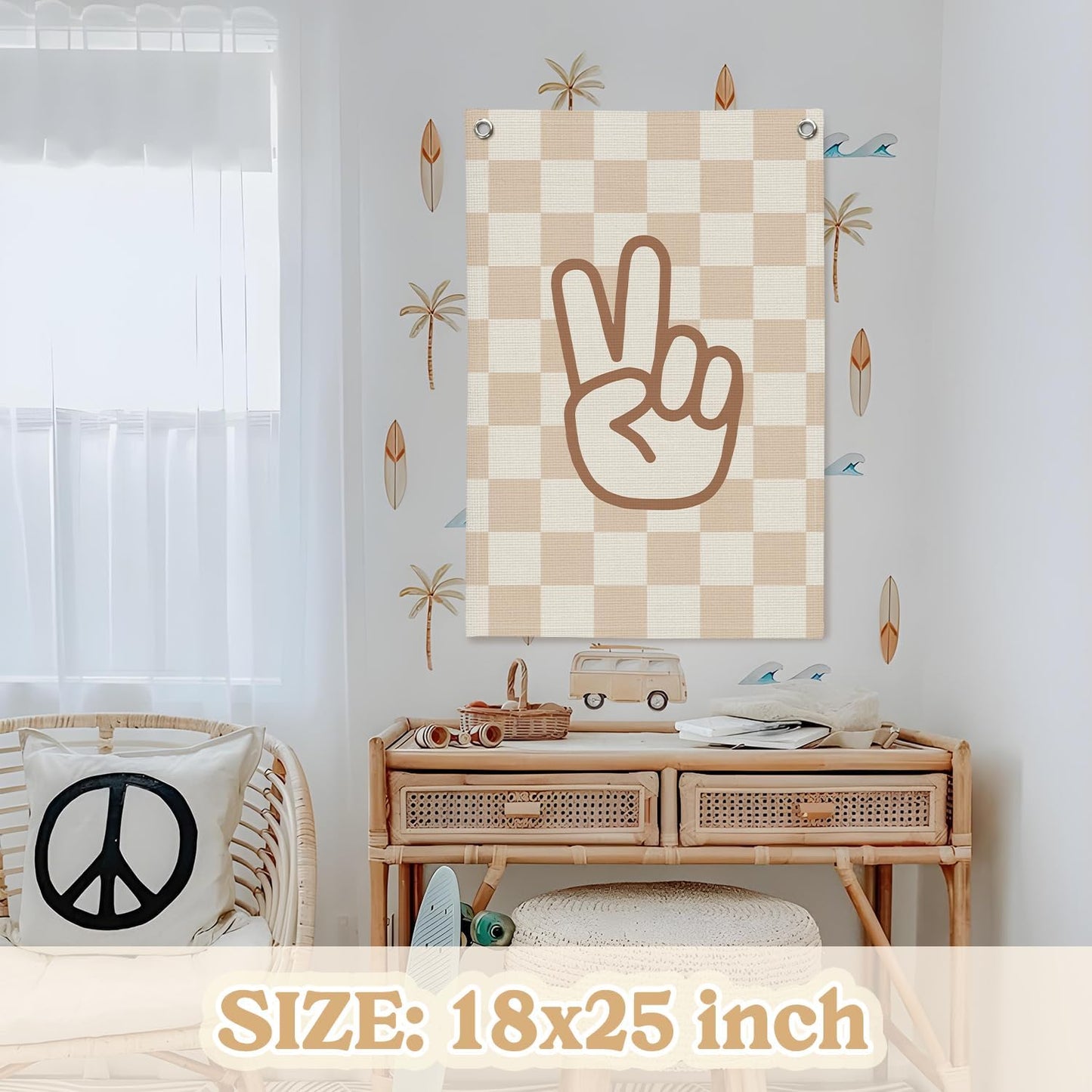 Boy Nursery Decor,Playroom Wall Decor,Race Car Room Canvas Banner Wall Art Decor,Kids Playroom Hanging Pennant Flag Prints 18x25 Inch