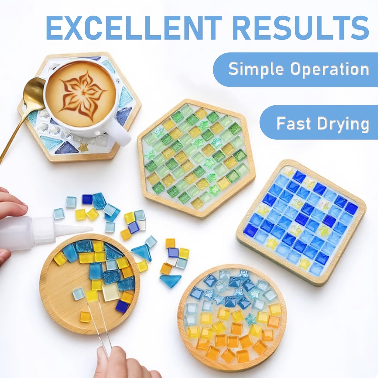 Mosaic Crystal Grout, Mosaics Tile Tools, Mosaic Tile Accessories – Essential for Handmade Grouting and Perfect for DIY Craft Projects (Translucent, 12.3oz)