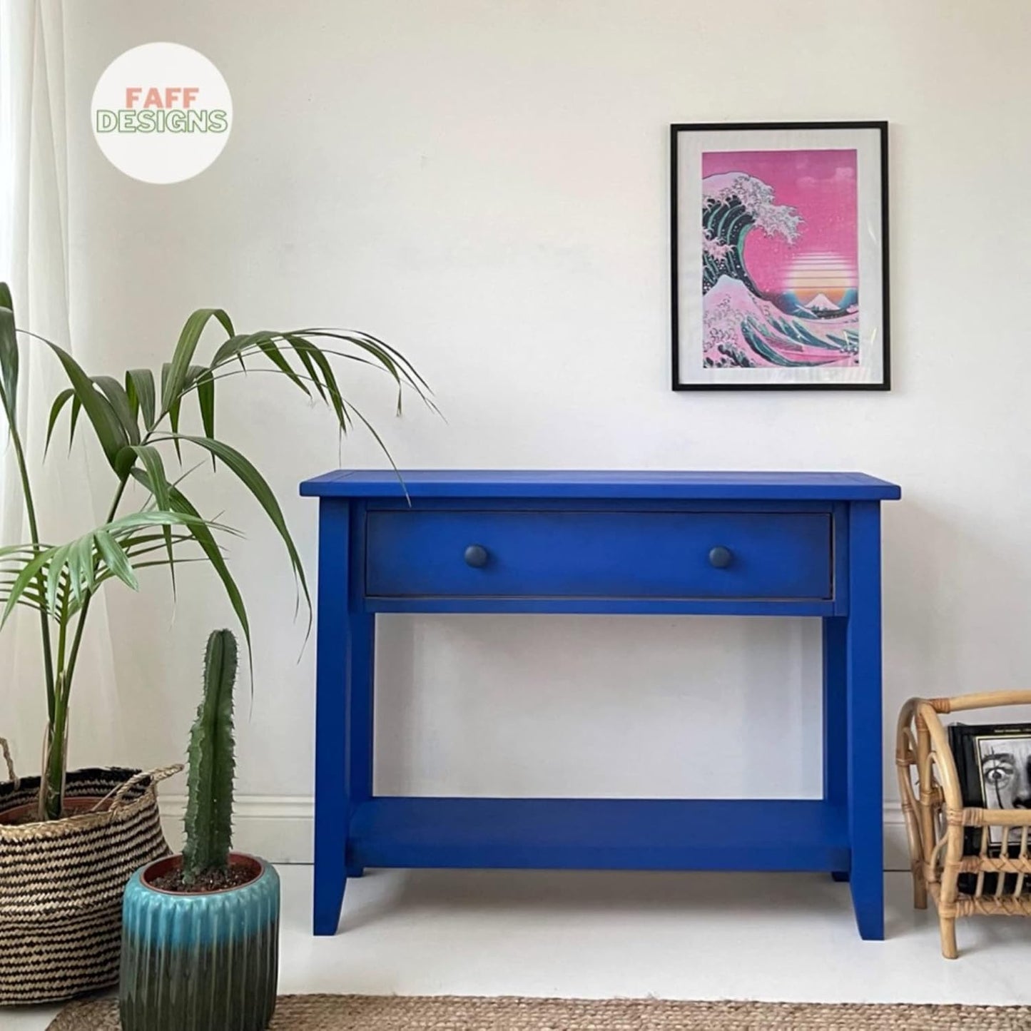 Dixie Belle Paint Company Chalk Finish Furniture Paint - Cobalt Blue (32oz) - Matte Vibrant Blue Chic Chalk Mineral DIY Furniture Paint