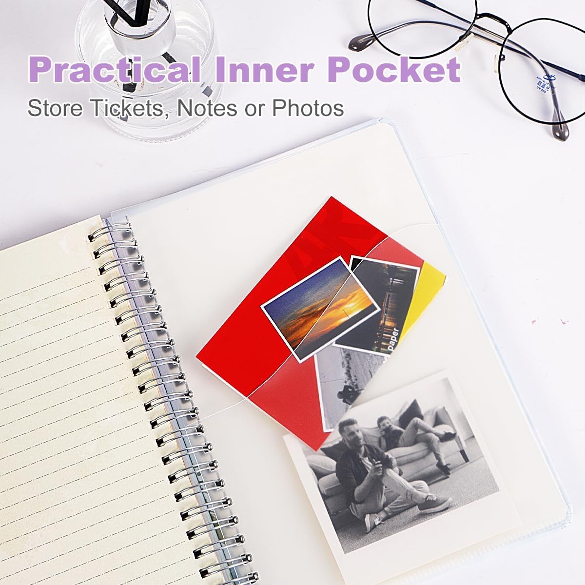 SIIXU Colorful Spiral Notebook - 160 A5 Hard Cover Pages, Floral Design with College Ruled Lines for Creative Journaling, Poetry Writing & Bullet Journaling