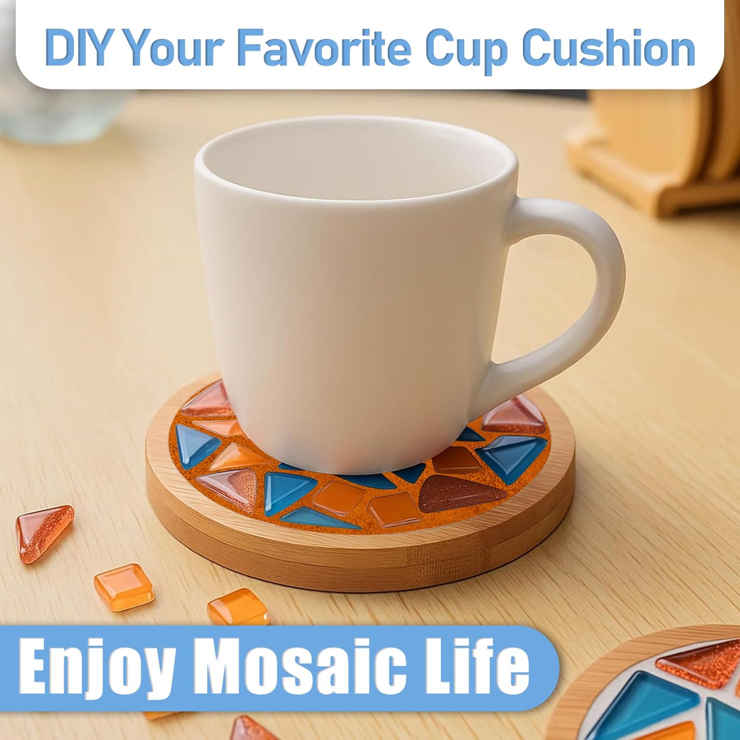 Mosaic Crystal Grout, Mosaics Tile Tools, Mosaic Tile Accessories – Essential for Handmade Grouting and Perfect for DIY Craft Projects (Orange Red, 8.8oz)