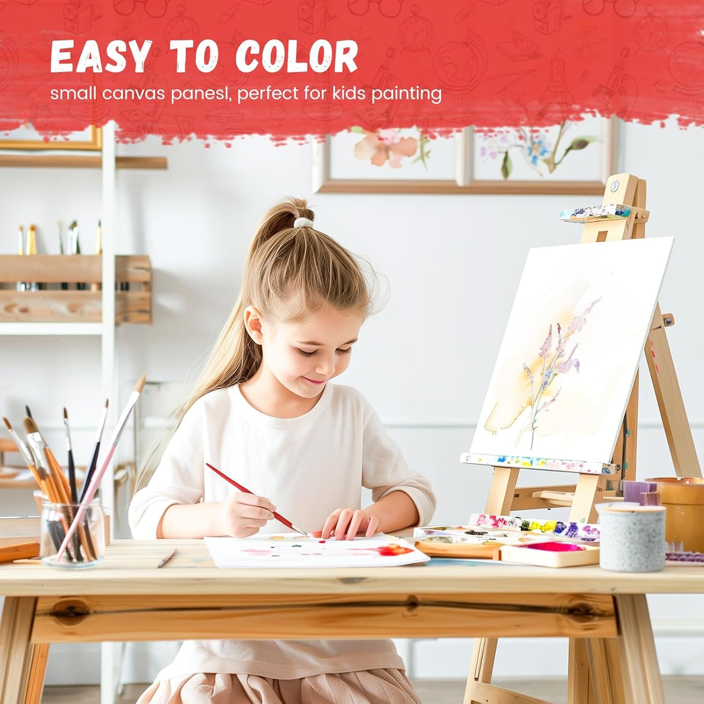 Simetufy 36 Pack 5 x 7 Inch Canvas Boards Small Painting Canvas for Kids, Blank Canvas Panels Gesso Primed Acid-Free 100% Cotton for Acrylics Oil Watercolor Tempera Paints
